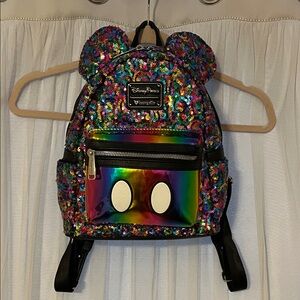 Loungefly Mickey Disney Sequin Mini Backpack